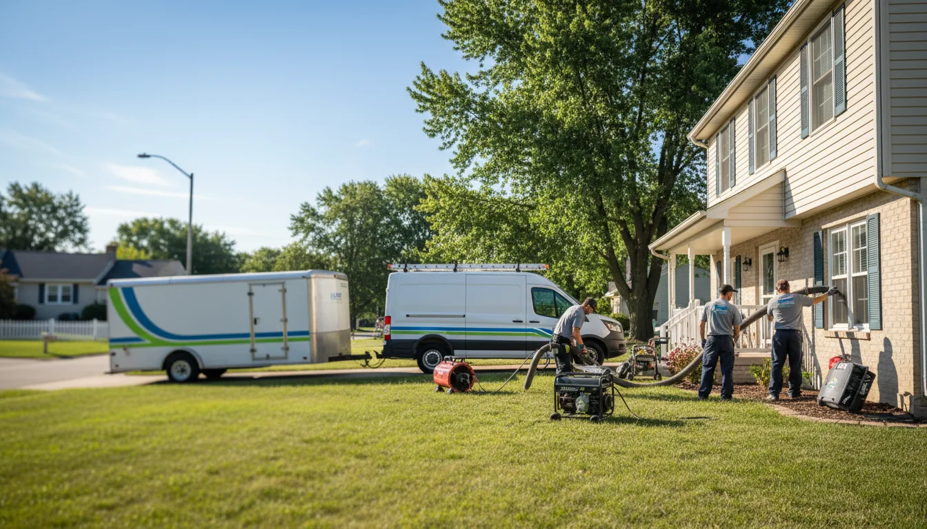 Flooded Basement Restoration And Cleanup With Repair in Warren, IN near me